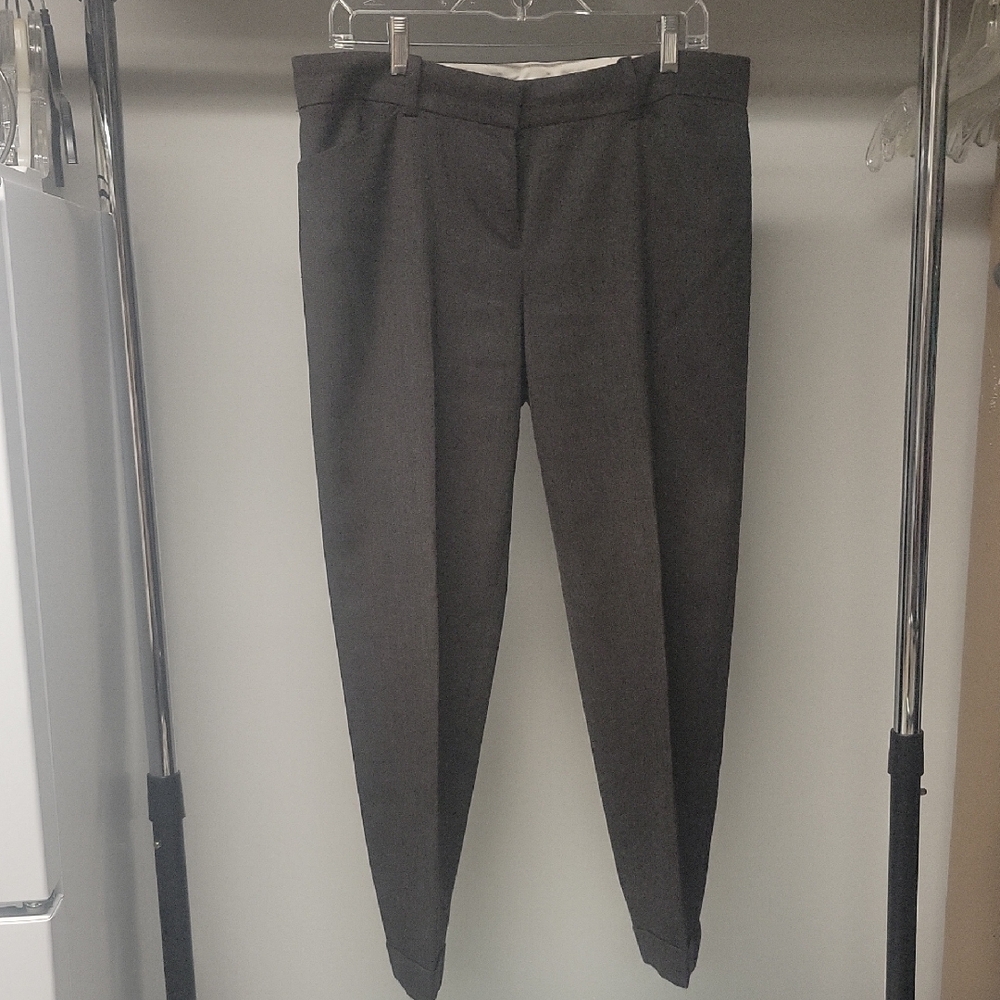 Women's Brown Ankle-Length Dress Pants - Classic Tailored Fit